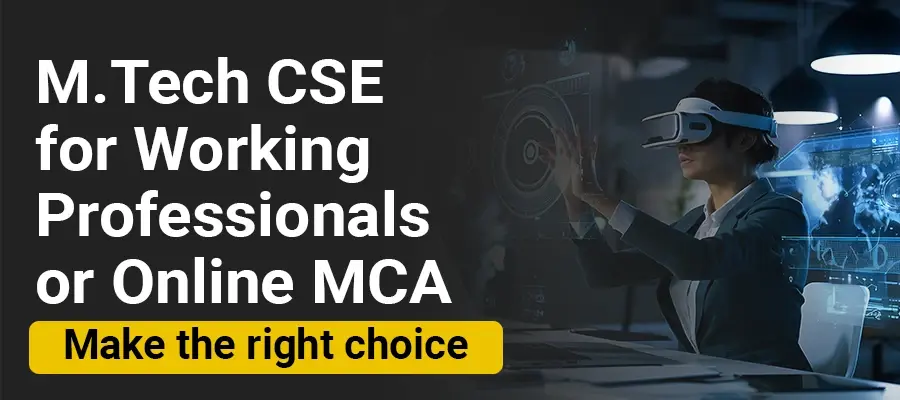 MTech CSE for Working Professionals vs Online MCA - SVU